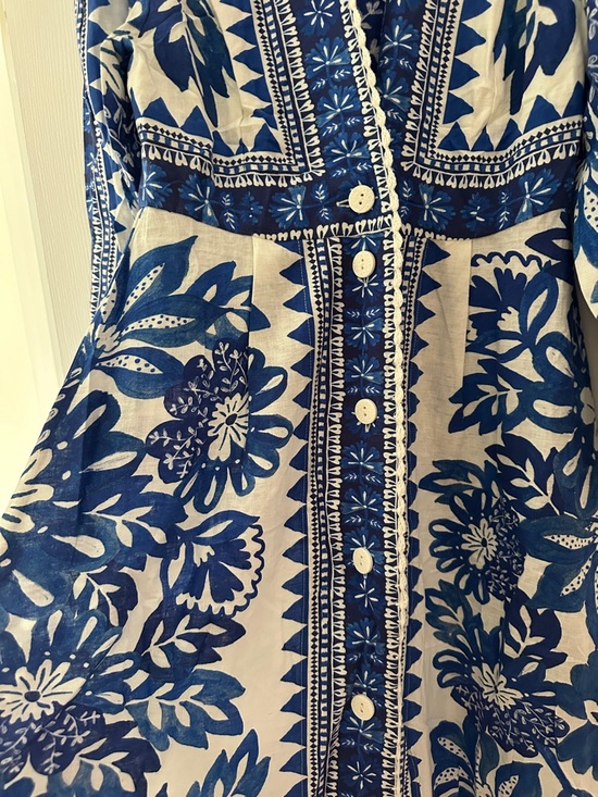 FARM Rio Blue and White Floral Maxi Dress - Picture 3 of 6